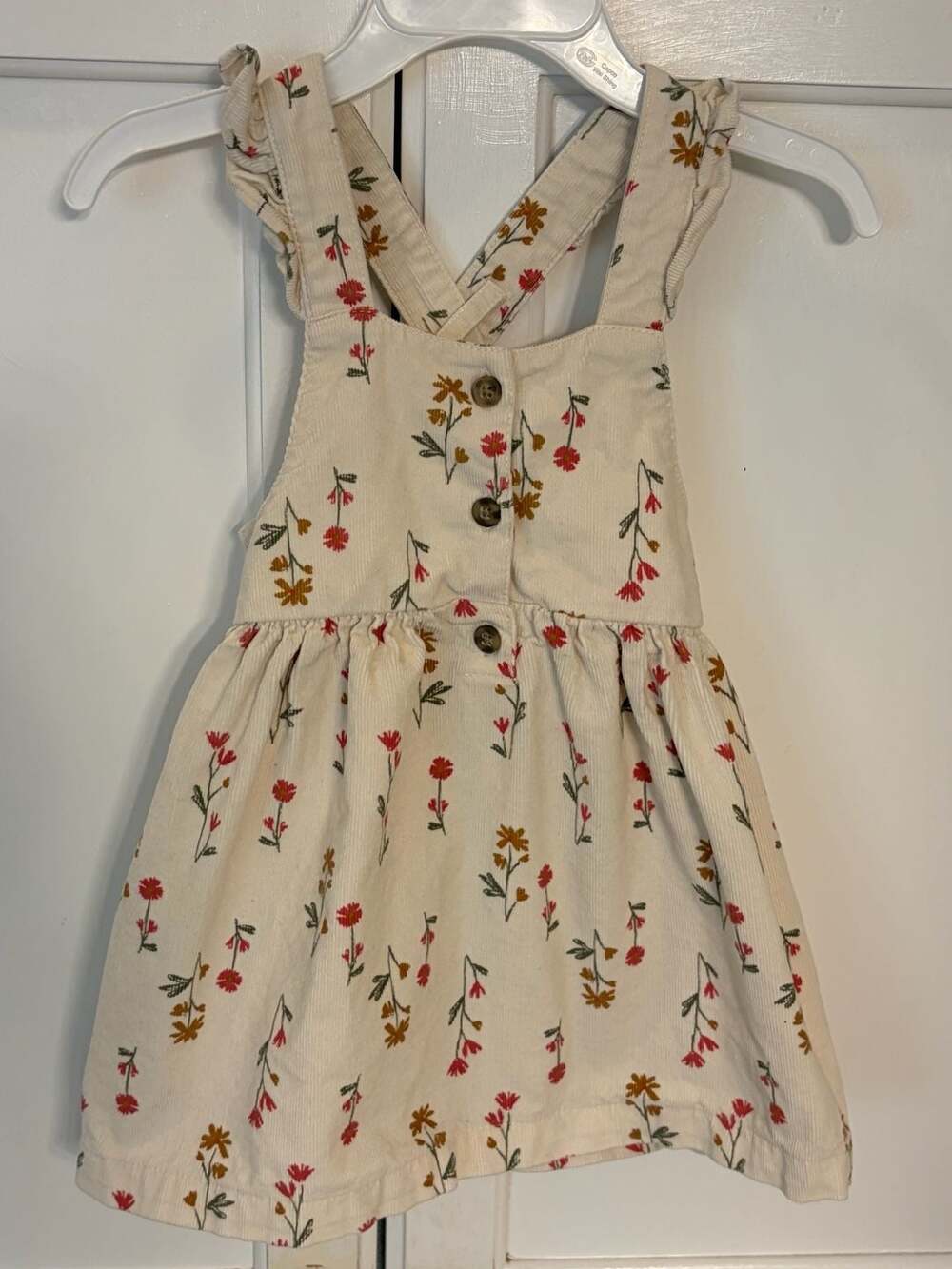 Carter's Child of Mine Floral Corduroy Jumper Dress 18M